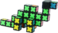 Magnets en plastique populaires, jouet à faire tourner, forme géométrique changeante, cube magique 3D infini avec effet lumineux dans le noir et écologique pour unisexe