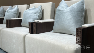 Conjunto de Muebles de Recepción Updecors Personalizados para Sala de Espera de Oficina, con Estructura de Madera y Tapicería de Tela - Product Image 6