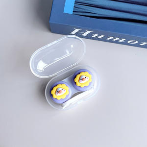 เคสมือถือลายการ์ตูนขนห่านแฟชั่นสตรอเบอร์รี่แบบพกพาที่เรียบง่ายน่ารักกล่องใส่<span class=keywords><strong>คอนแทคเลนส์</strong></span>ของขวัญพร้อมค่าผ่านทาง - Product Image 2