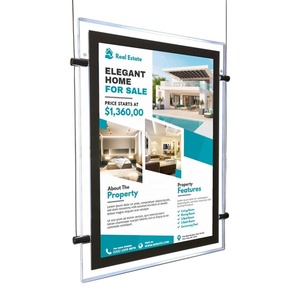 Crystal Real Estate Display Stand Strip Lighting Box Hanging Advertising Sign <b>Board</b> Banner Led Para Vitrina Light Box <b>Acrylic</b> - Product Image 1