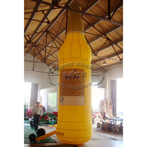 <b>Inflatable</b> Beer Bottle 6-8 Ft Digital Printing Yellow Advertising <b>Inflatables</b> Water Resistant - Product Image 3
