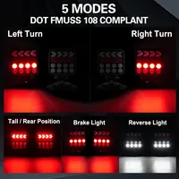Kit d'éclairage LED magnétique sans fil rechargeable 12V pour tracteur, caravane, camion, bateau