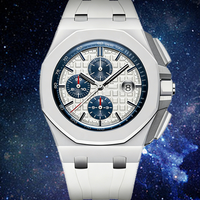 Montre Sport Chronographe à Quartz Boîtier en Alliage Durable 43mm Cadran en Verre Bracelet en Silicone Aiguille Quotidienne Luxe Vintage Mode Cadeau