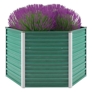 Lit surélevé de jardin DB Acier galvanisé 50.8 "x 50.8" x 31.3 "Vert - Product Image 1