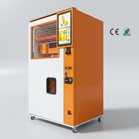 Máquina Expendedora de Jugo de Naranja con Sistema de Refrigeración por Compresor, Acero Inoxidable, Capacidad de 1300L, Pantalla Táctil, Monitoreo Remoto