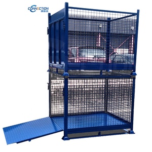 Capacidad de carga de garantía de calidad 1000kg jaula de almacenamiento de malla de alambre jaula de palé apilable de <span class=keywords><strong>metal</strong></span> jaula grande para la venta - Product Image 4