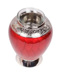 Urna Funeraria Pequeña de Estilo Americano en Color Blanco Perla para Cenizas de Adultos, Urna Conmemorativa de Latón y Aluminio para Guardar Recuerdos - Product Image 3