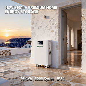 Sistem Energi Surya 51.2V 314Ah 16kWh Baterai Terpasang di Dinding dengan Roda - Product Image 1