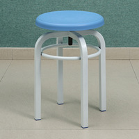 Chaise de laboratoire mobile moderne en acier PP anti-corrosion en noir, utilisée pour les meubles de classe et les chaises de laboratoire