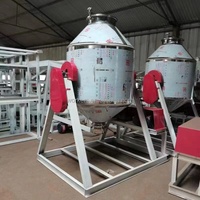 Mélangeur à tambour rotatif de laboratoire, mini mélangeur à double cône, mélangeur à herbes, épices, poudres, baril de mélange, 100 kg, 200 kg