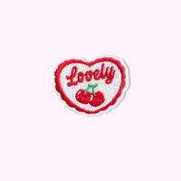 Badges et patchs brodés personnalisés à motif cerise, tissés, entièrement brodés, thermocollants pour chapeaux et vêtements – Vente chaude