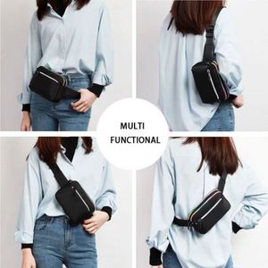 Wholesale Crossbody Nylon Fanny Pack Mini Sport Chest Bag Phone <b>Pouch</b> Custom Zipper Waist Belt Bag for Women - Product Image 4