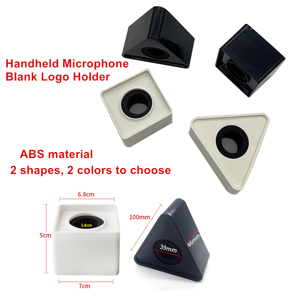 Soporte para logotipo de micrófono-Negro