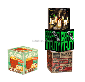 Personnalisable Écologique Style Moderne Portable Présentoir Pliable <span class=keywords><strong>Empilable</strong></span> Plastique & Métal <span class=keywords><strong>Cube</strong></span> pour Promotions - Product Image 3