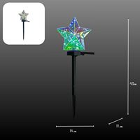 Lampe solaire à piquet en forme d'étoile, lumière LED solaire irisée pour jardin, lampe à piquet pour éclairage extérieur de patio et de cour