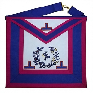 Insignia de piel de cordero Undress Junior Deacon Mark Grand Rank con LED intermitente, bordado a mano, imán y cuentas, tamaños personalizables - Product Image 1
