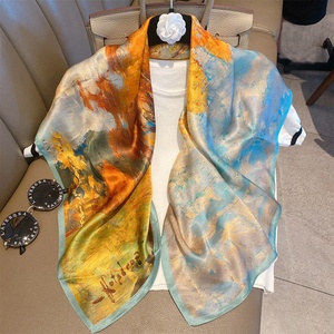 Nuova Sciarpa in Seta di Gelso 100% di Alta Gamma, Design di Lusso, 12um, Stampa Personalizzata, Protezione Solare, Sciarpa in Seta Stampata per Donna - Product Image 4