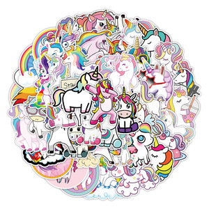 Emballage adhésif imperméable en vinyle PVC imprimé sur mesure étiquette autocollante de dessin animé mignon <span class=keywords><strong>pour</strong></span> carnet de <span class=keywords><strong>bagages</strong></span> décalcomanies licorne <span class=keywords><strong>pour</strong></span> bricolage - Product Image 6