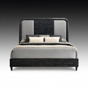 Cama King Moderna Tapizada con Cabecera de Poliéster y Base de Plataforma TSCA CARB P2 para el Hogar - Product Image 1