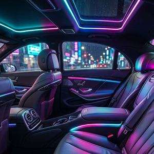 Luz Ambiental para Auto, 16 Colores, Fibra Óptica LED, Tira Decorativa Interior con Sensor de Sonido y Control Remoto para Autos (Volante a la Derecha) - Product Image 3