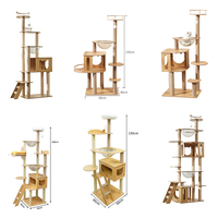 Jouet pour animaux de compagnie en MDF, arbre à chat de luxe de grande taille, maison, griffoir, arbre à chat pour grimper