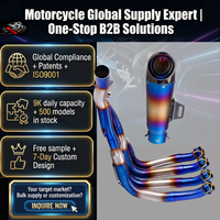Kit d'échappement de moto YZF R6 en acier inoxydable, nouveau kit de ligne de course, modification du tube de liaison avant, silencieux 51 mm