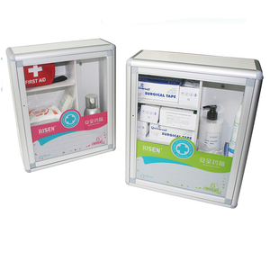 Botiquín <span class=keywords><strong>de</strong></span> Primeros Auxilios Metálico Personalizado con Logotipo, para Farmacia Médica, Montaje en Pared, Metálico Industrial con <span class=keywords><strong>Vidrio</strong></span> para Primeros Auxilios - Product Image 1