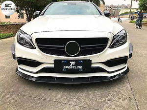 Alerón Delantero de Fibra de Carbono de Lujo para <span class=keywords><strong>Mercedes</strong></span> Benz Clase <span class=keywords><strong>C</strong></span> W205 C205 C63 <span class=keywords><strong>AMG</strong></span> 2015-2020 - Product Image 2