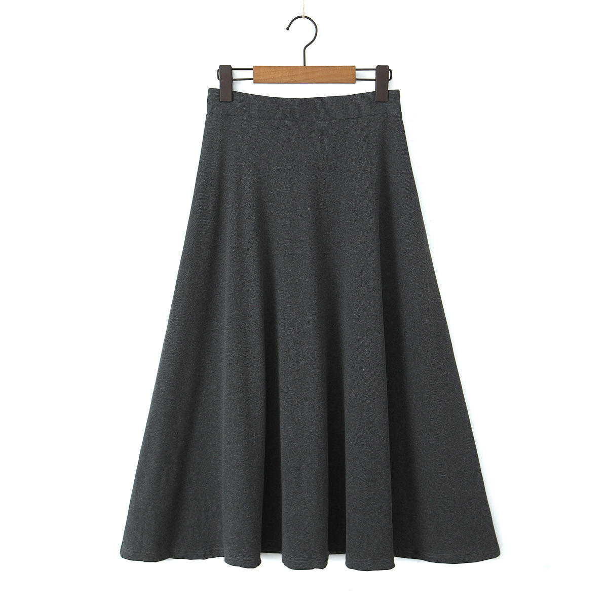 กระโปรงสีเทาเกรดพรีเมียม ความยาวระดับกลาง