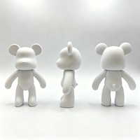 Figurine artisanale en acrylique peinte à la main, Ours triste et agressif, Décoration créative pour la maison, Jouets DIY pour enfants, Figurine de collection en gros