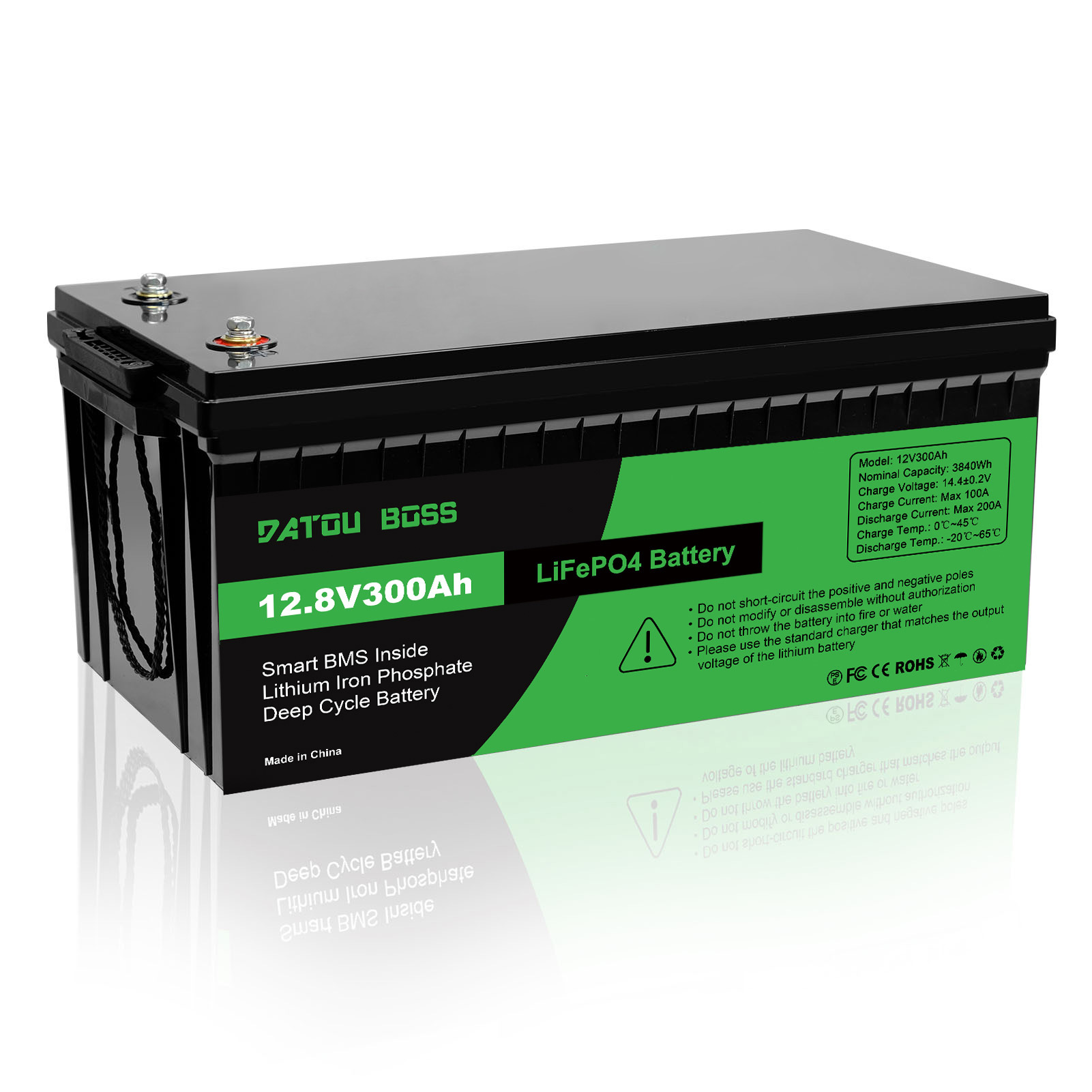 EU Poland STOCK DATOUBOSS Wholesale IP65 BMS Protection <strong>12V</strong> <strong>100Ah</strong> 200Ah 300ah <strong>LiFePO4</strong> <strong>Battery</strong> for RV Boat Use With Fast Shipping