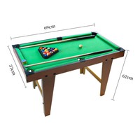 Table de billard pliable en acier inoxydable écologique de 120 pouces, réglable en hauteur, pour usage domestique, mini table de billard pour enfants