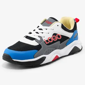 Sepatu olahraga lari untuk pria, Sneakers Logo kustom desainer kustom modis 2023