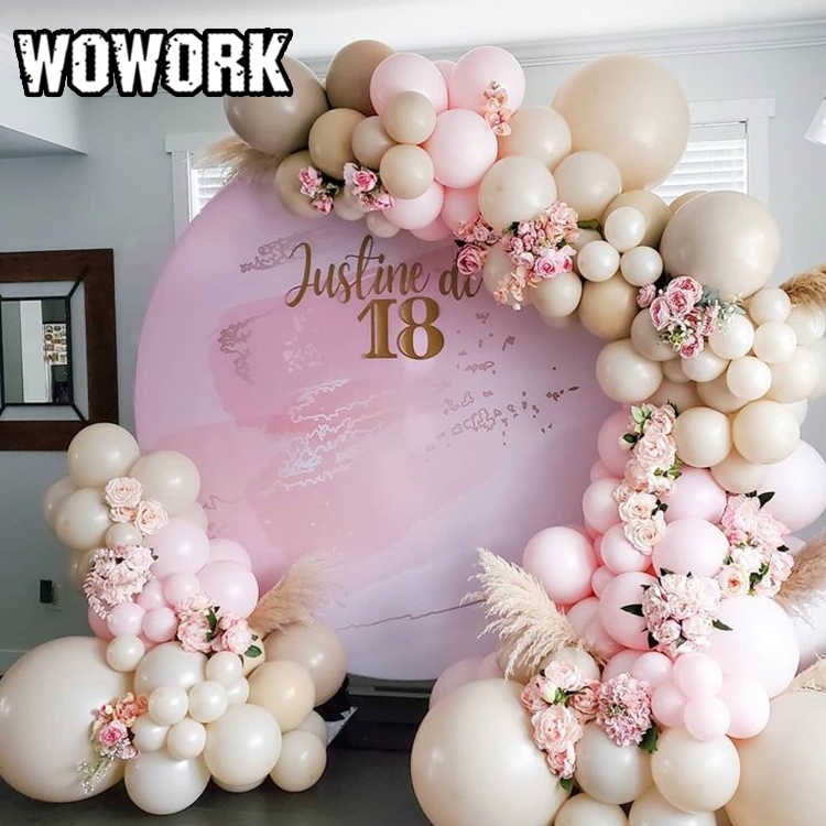 2022 год, WOWORK fushun, день рождения, вечеринка, события, настенная подставка, рамка, круглый дисплей, круглая ткань, задник, крышка для свадебного украшения