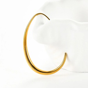 1 Paire de Boucles d'Oreilles Créoles Goutte d'Eau pour Femmes et Filles, 20/30/40/47MM, en Acier Inoxydable, Couleurs Argent et Or, Bijoux Pendante Ovales Massives, Cadeaux - Product Image 6