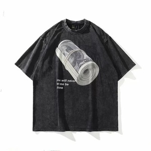 T-shirt vintage distressed con grafica a scheletro e torace, vestibilità ampia, top streetwear da uomo - Product Image 2
