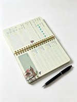 Carnet à spirales imprimé léopard tropical, carnet de voyage avec feuille d'or, journal relié à double spirale, couverture rigide, cadeau