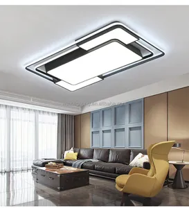 현대 LED 천장 조명 침실 거실 연구 화이트 블랙 간단한 천장 조명