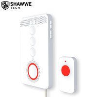 Panneau d'alerte médicale 4G LTE, système d'alarme d'urgence SOS pour personnes âgées avec fonction de conversation bidirectionnelle activée par la voix, bouton de cou étanche IP65