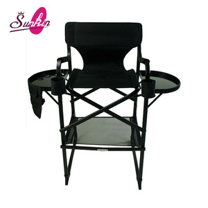 Silla de Salón Plegable, Silla Portátil para Maquillador con Mesa Lateral y Almacenamiento para Salón de Belleza y Barbería - Product Image 5