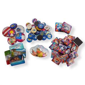 แม่เหล็กติดตู้เย็นแก้วคริสตัล 3 มิติ รูปทรงกลม ลายปารีส ลอนดอน ของที่ระลึกจากผู้ผลิต - Product Image 1