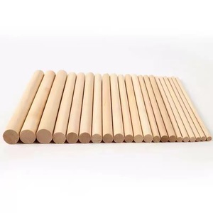 Bâtons ronds en bois massif, tiges en pin avec trous, outils et fournitures d'artisanat, tailles personnalisables - Product Image 2