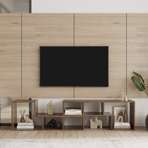 Étagère à livres modulable en forme de L, meuble TV moderne avec étagères de rangement ouvertes pour la maison ou le bureau - Product Image 4