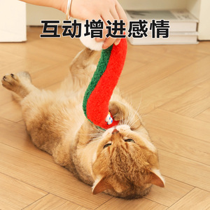 ตุ๊กตาแมวรูปเครื่องหมายคำถามและเครื่องหมายอัศเจรีย์ พร้อมพู่ห้อยและแคทนิป สำหรับลูกแมว ช่วยคลายเครียด สนุกสนานในช่วงเวลาเล่น - Product Image 5