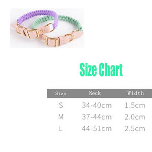 <span class=keywords><strong>Collar</strong></span> de perro de cuerda ajustable de algodón ecológico trenzado de calidad superior <span class=keywords><strong>Popular</strong></span> con cinturón de cuero suministros para mascotas - Product Image 6