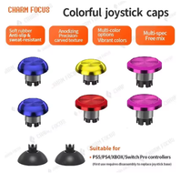 Accessoires de modification DIY 6-en-2 adaptés aux manettes PS5/SWITCH PRO/XBOX, capuchons de joystick en métal, tiges de pouce en métal DS5