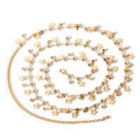 Nouvelle Arrivée Chaîne de Taille Sexy pour Femme avec Pendentif Strass d'Été, Bijou de Corps Ajustable Tendance, Chaînes de Ventre
