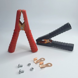 Pinzas de Cocodrilo Aisladas para Cable de Batería de Auto, con Resorte, Recubiertas de Cobre, de 300A, Negras y Rojas, para Vehículos y Embarcaciones - Product Image 2