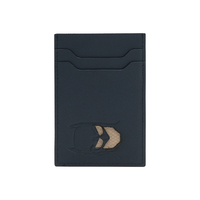 Dompet Kartu Minimalis Kulit Asli Full Grain Desain Kustom Grosir untuk Pria