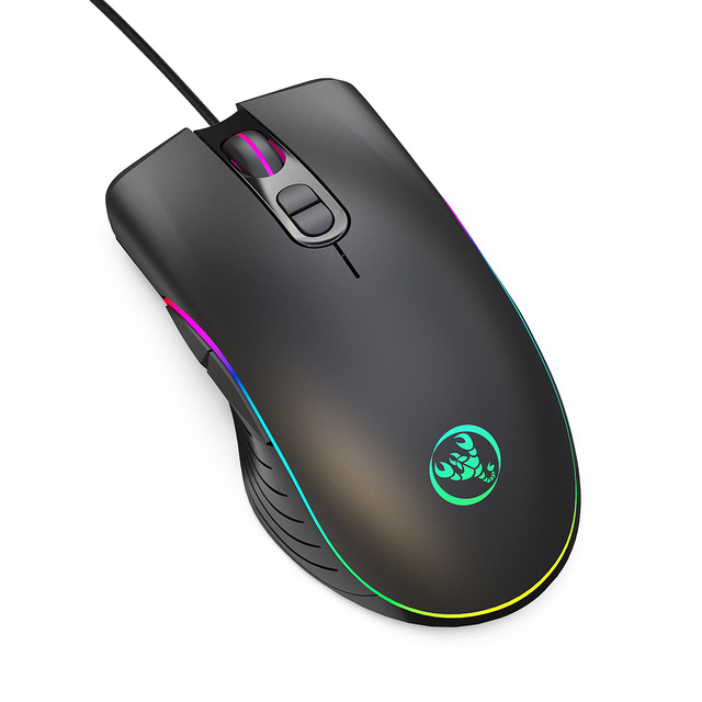 2024 New A867 RGB Light Gaming Mouse Wired Gaming Mouse 4 Gear Adjustable 6400DPI for PC Computer